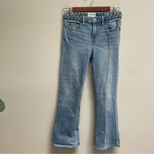Frame le crop mini boot jeans breaded denim women’s size 25
